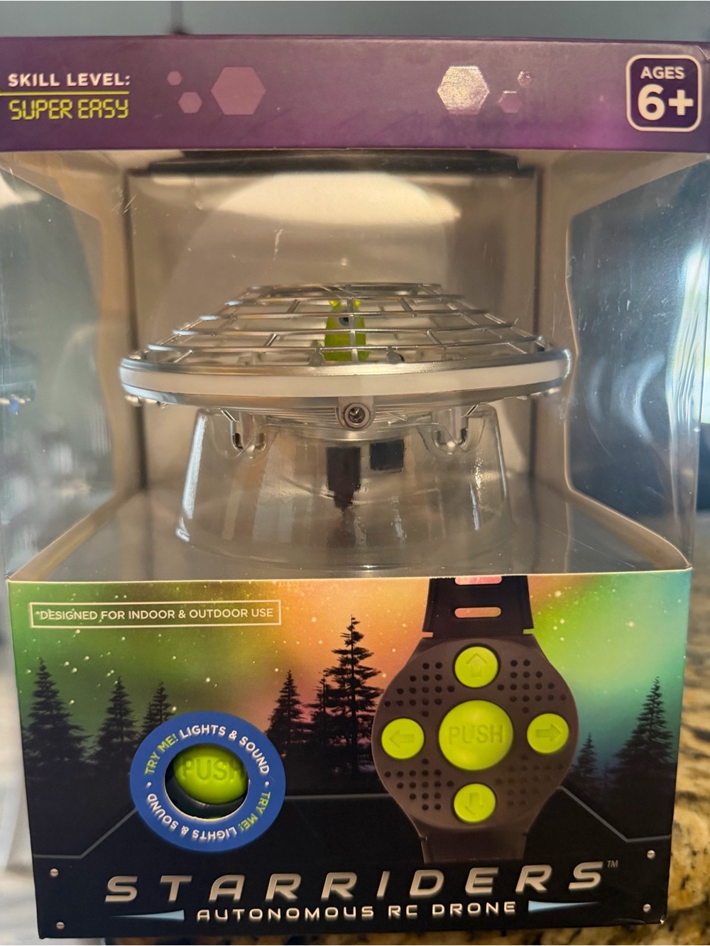 Starriders Autonomous RC Drone - Silver with Neon Green Accents
